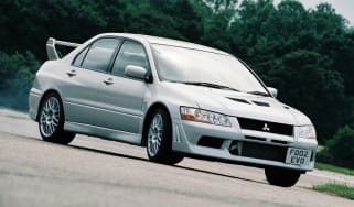 Mitsubishi Lancer Evolution VII - press shot yellow