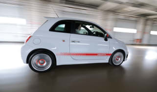 Abarth 500 driving fiat