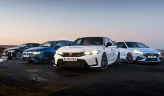 Honda Civic Type R v Volkswagen Golf R v Hyundai i30 N v Audi RS3